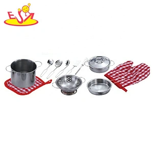 wholesale 11 PCS kids metal toy cookware set for pretend play M03A010