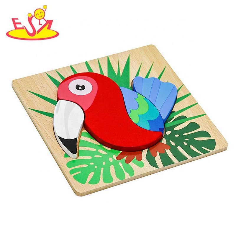 Customize cartoon wooden bird puzzle toy for children W14D141
