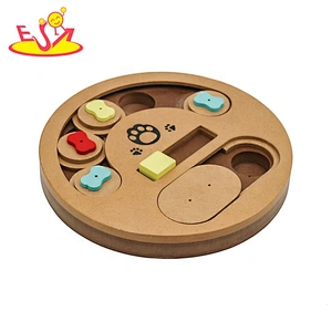 Customize intelligent wooden dog puzzle treat toy for training nosework W06F138