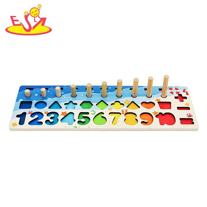 Customize colored wooden magnetic letter tracing board for kids W12D227