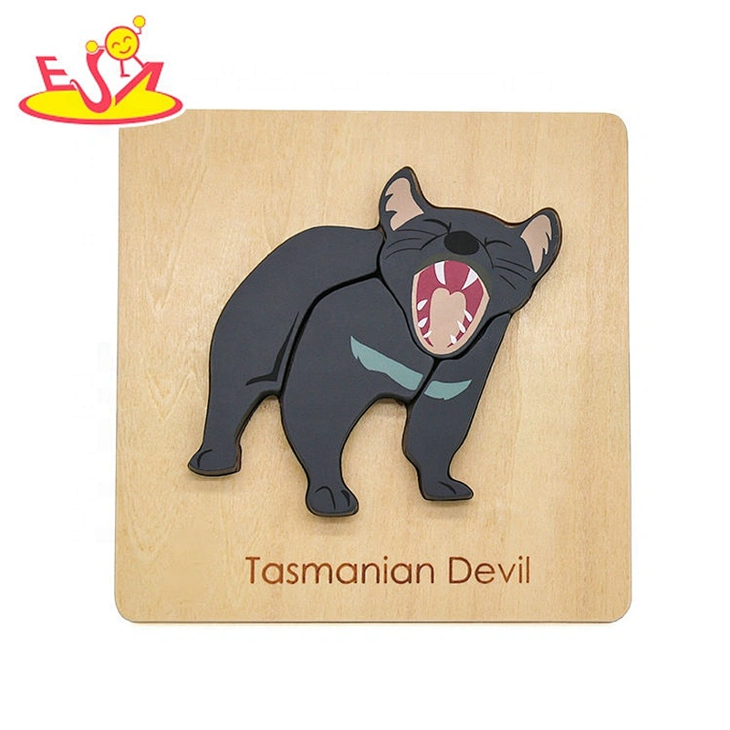 Customize tasmanian devil wooden animal puzzle for kids W14D119