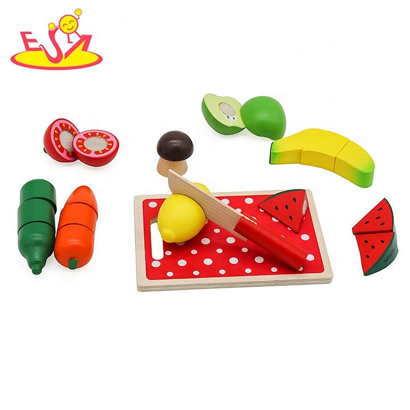 Customize simulation toys wooden toy food sets for kids W10B349