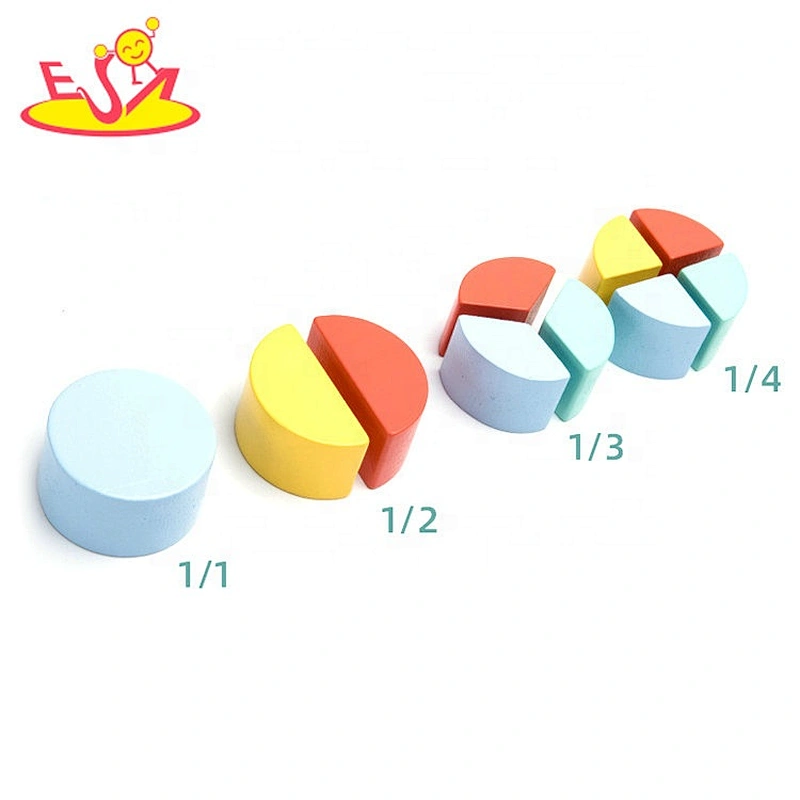Customize colored wooden geometric shape blocks for kids W13D265