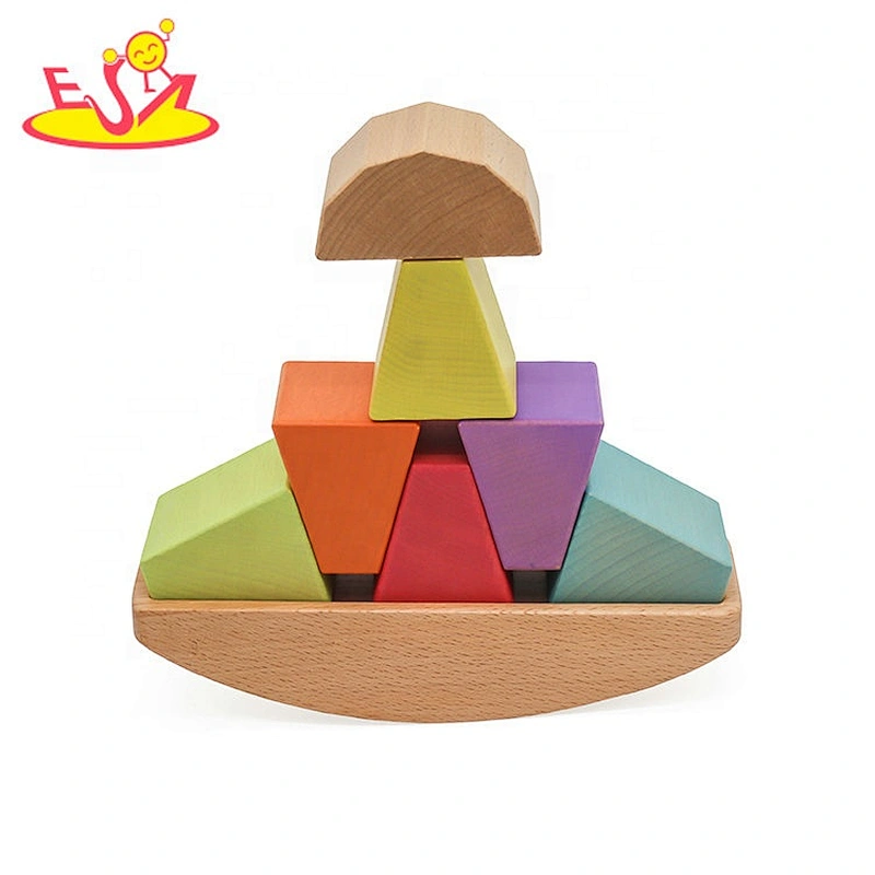 Customize educational wooden balance block set for kids W11F091