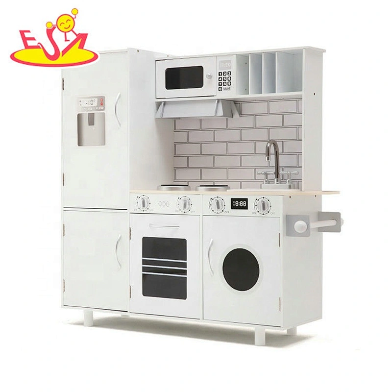 New sale pretend play white big kitchen toy set for children W10C598