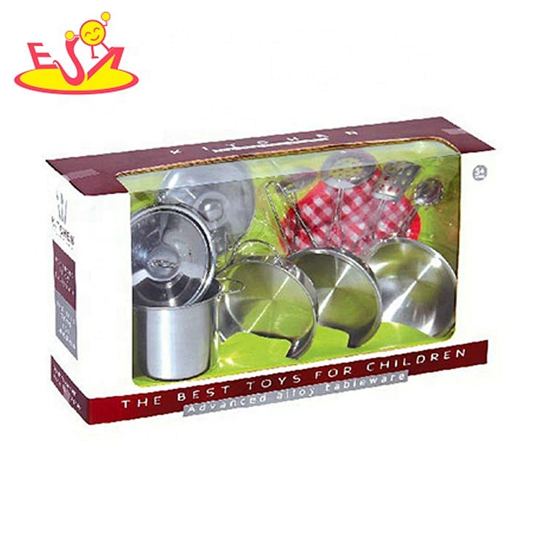 Customize 11 PCS stainless steel toy saucepan set for kids kitchen M03A017