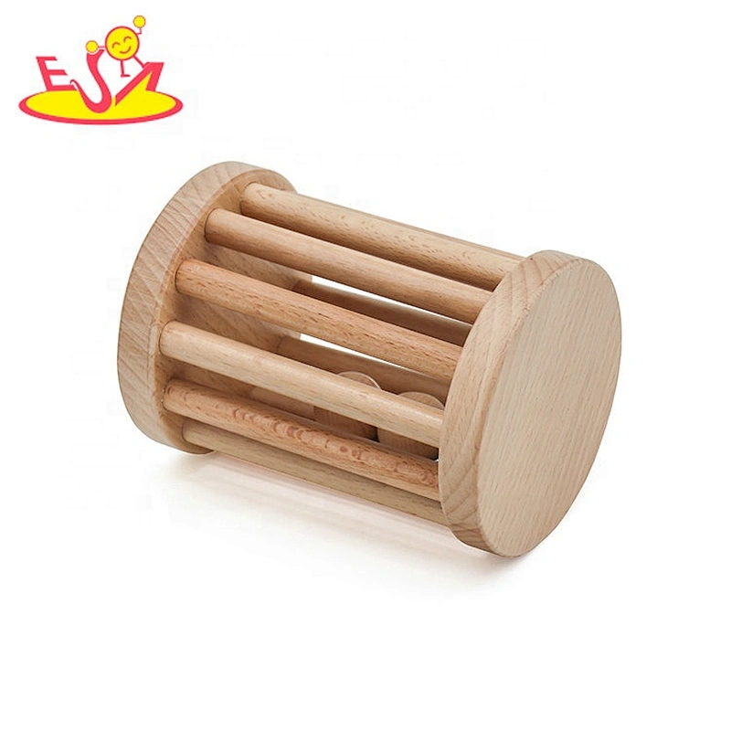 Customize natural wooden baby rattle toy for wholesale W08K291