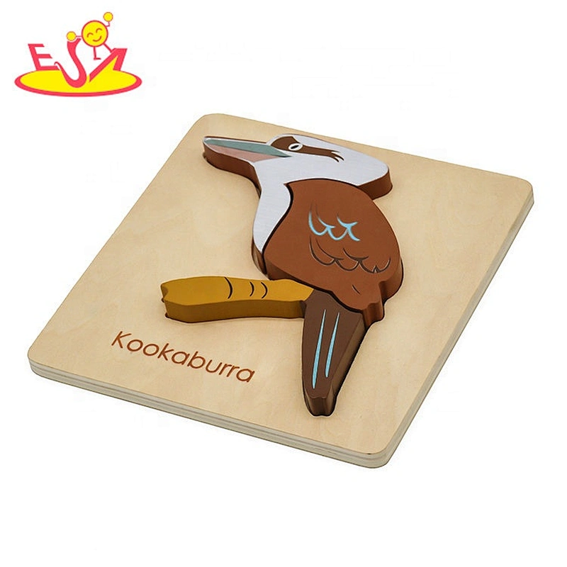 Customize kookaburra shape wooden puzzle for toddlers W14D118