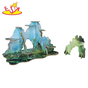 Customize preschool wooden digger jigsaw puzzle for kids W14D125