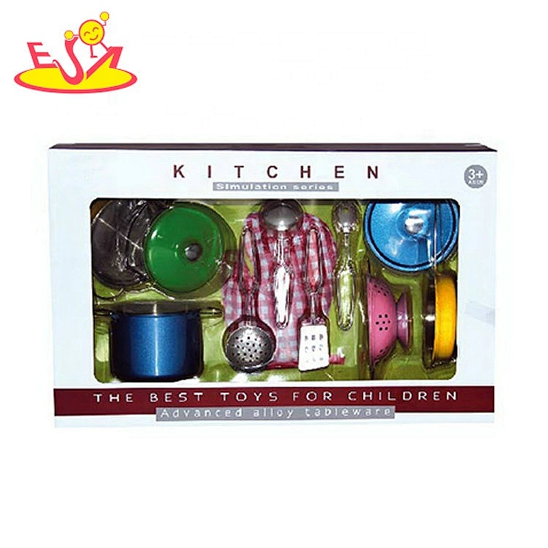 Customize 13 PCS kids toy stainless steel pots and pans for pretend play M03A013