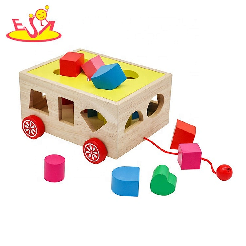 New hottest educational wooden block car toy for children W12D228