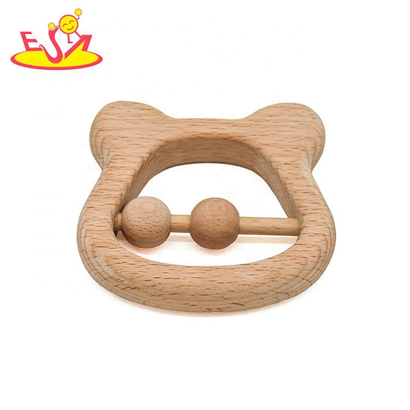 2020 High quality montessori wooden rattle teether for infant W08K285