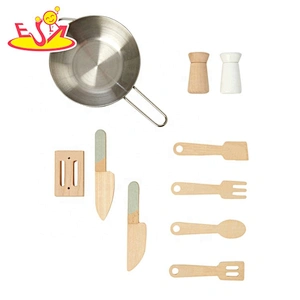 Customize mini woodne play cooking toy for children W10C538