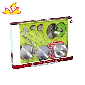 High quality 13 PCS metal play kitchen pots and pans set for kids M03A009