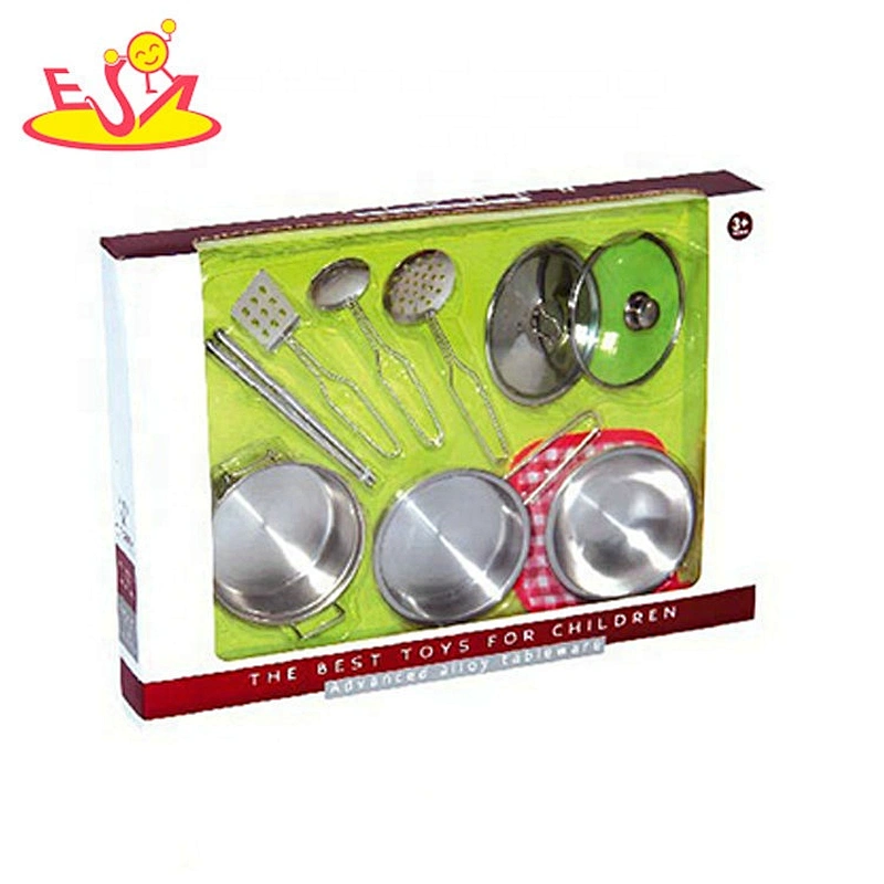 High quality 13 PCS metal play kitchen pots and pans set for kids M03A009