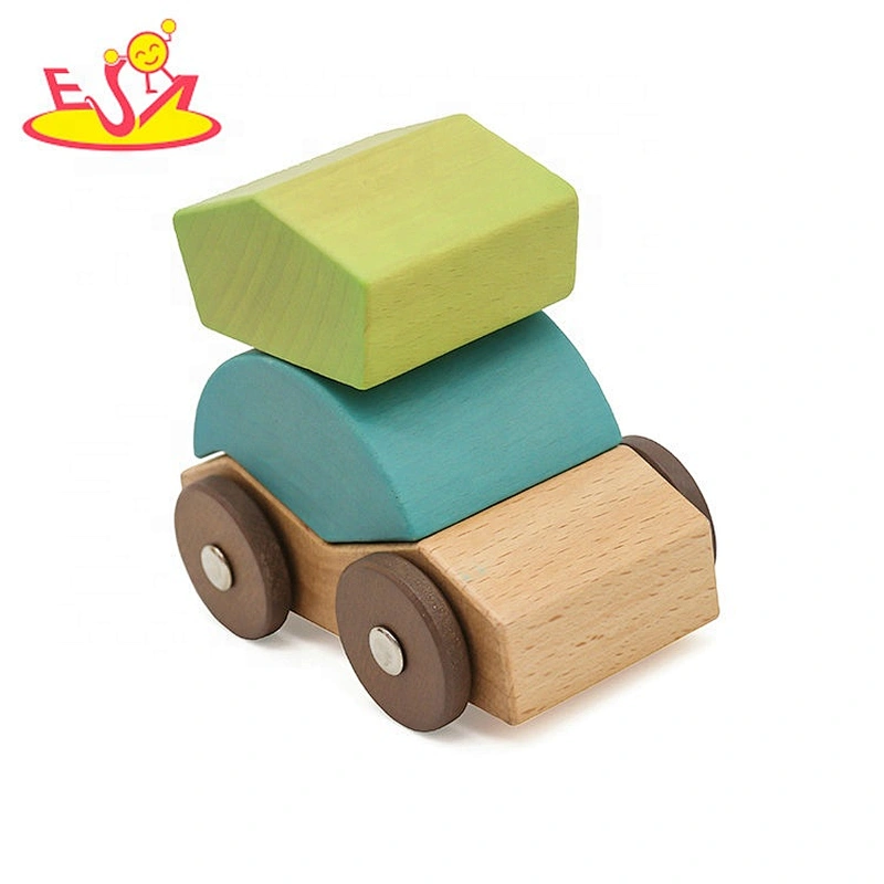 Customize educational wooden assembly car toy for kids W04A499