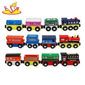 wholesale mini wooden magnetic train toy set for children W04A480