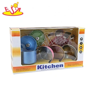 High quality 13 PCS metal play kitchen pots and pans set for kids M03A009