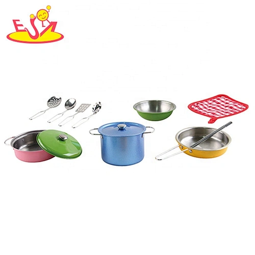 Customize 13 PCS kids metal pots and pans playsets for wholesale M03A008