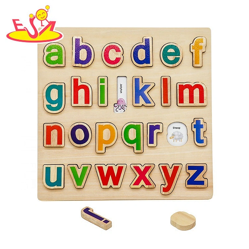 Hot sale early education wooden alphabet learning toys for children W14B126