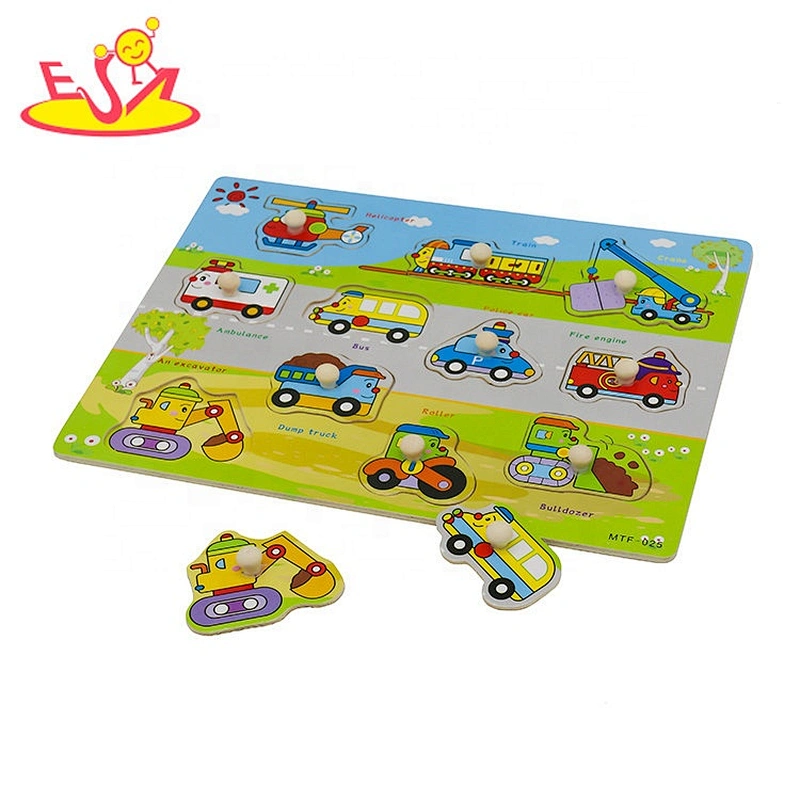 Customize 3d wooden construction car toys for kids W14M244