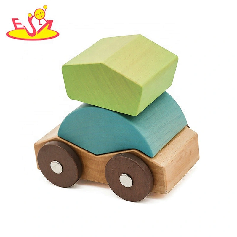 Customize educational wooden assembly car toy for kids W04A499