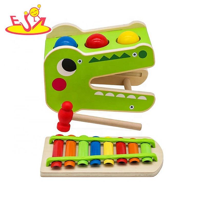 Customize educational wooden pound and tap xylophone for children W07C090