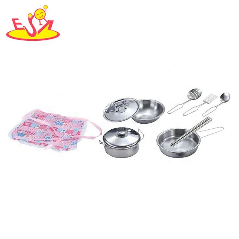 Customize 11 PCS metal toy kitchen pans for children play M03A018