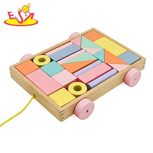 Customize educational wooden mermaid block toy for kids W13D293