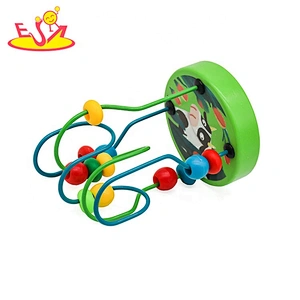 Customize educational wooden baby toy beads on wire W11B264