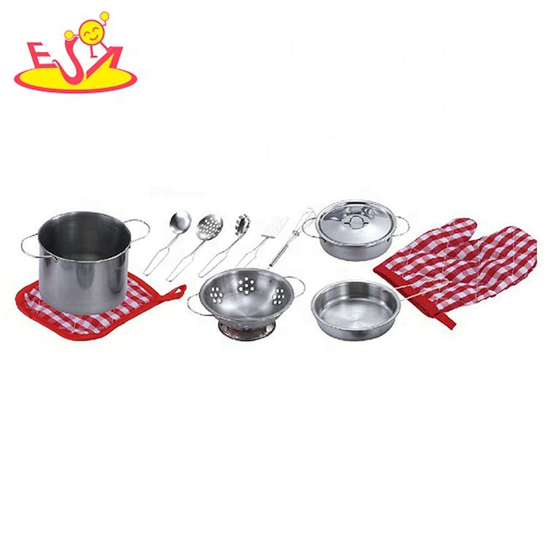 Customize 11 PCS stainless steel play pots and pans for children M03A011