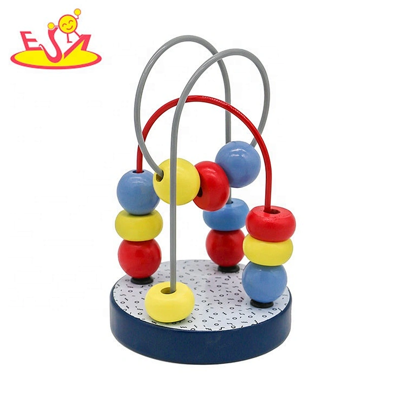 Customize educational wooden wire and bead toy for baby W11B262