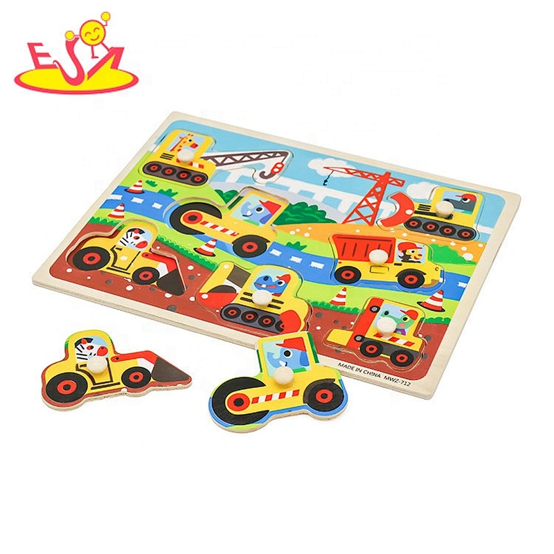 Customize 3d wooden construction car toys for kids W14M244