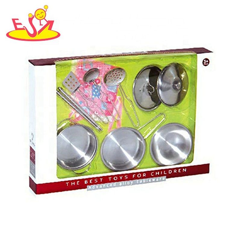 Customize 11 PCS stainless steel toy saucepan set for kids kitchen M03A017