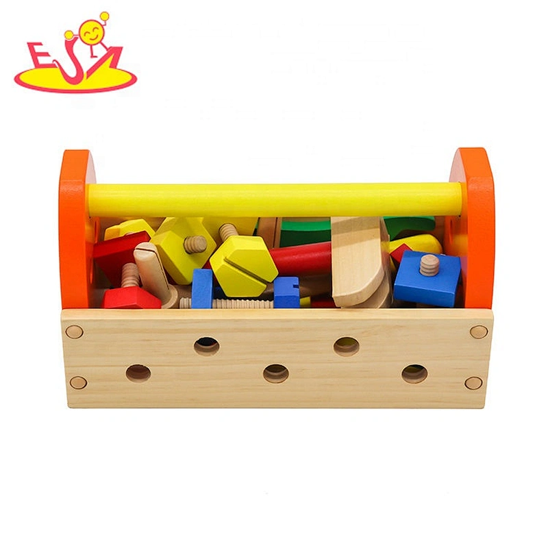 Customize educational wooden drill & learn toolbox for kids W03D135