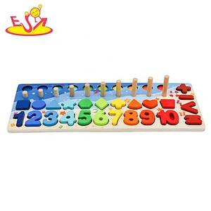 Customize educational wooden shape learning board for kids W12D225
