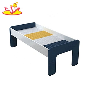 Top fashion multifunctional wooden foldable building blocks table for kids W08G290D