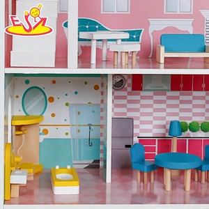 New hottest miniature wooden doll house set for girls W06A421
