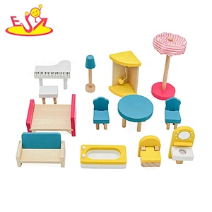 New hottest miniature wooden doll house set for girls W06A421
