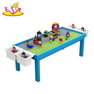 Top fashion educational DIY wooden bloks building table for children W08G288A
