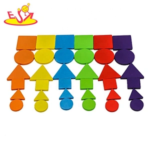 Customize educational colored wooden blocks for kids W13A235