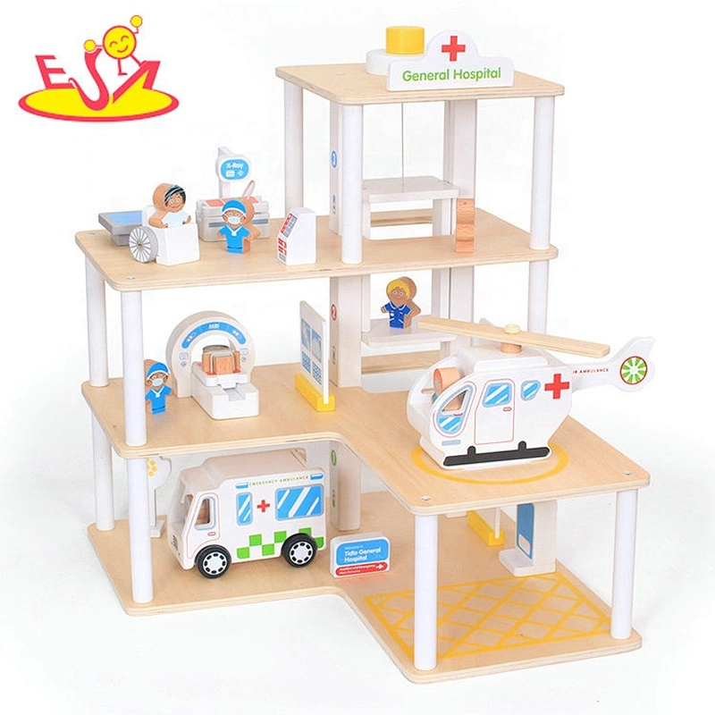 Customize preschool wooden parking garage toy for kids W04B082
