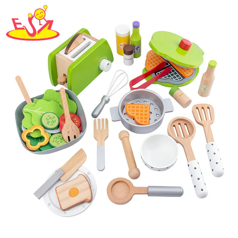 2021 New released pretend wooden microwave toy for kids W10D285