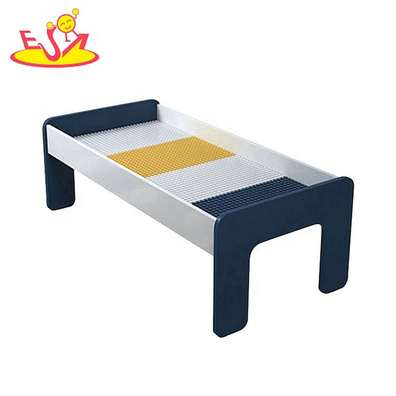 Customize children wooden bloks play table with storage W08G290C