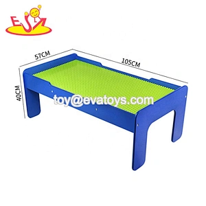 Most popular preschool wooden block play table for kids W08G295B