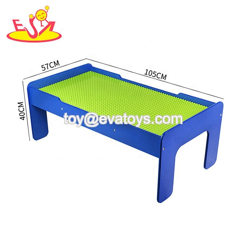 Most popular preschool wooden block play table for kids W08G295B