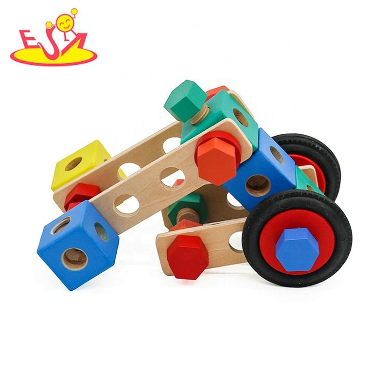 Handmade preschool wooden diy toys for kids W03C036