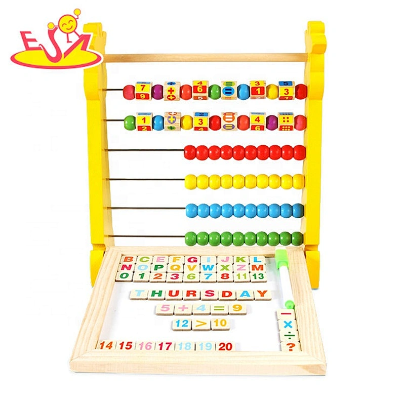 High quality colored wooden bead maze toy for baby W12A043