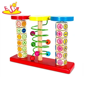 High quality colored wooden bead maze toy for baby W12A043