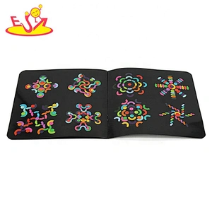 2021 Hot selling colored wooden shaped jigsaw puzzles for kids W14A256